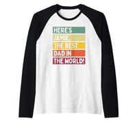 Homme Voici Jamie The Best Dad In The World Father's Day Retro Manche Raglan