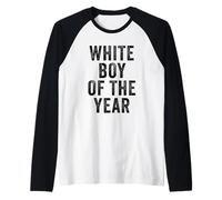 Homme White Boy of The Year - Funny Handsome Cool Men's Humor Manche Raglan