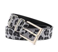 Hommes 2 cm Simili cuir Mode Ceinture Occasionnel Imprimé léopard Ceinture, Gris, 105 cm