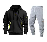 hommes 2 pièces a vêtements survetement veste sets ensemble zip à jogging survêtement homme de imperméables sweat pour caupche d'intérieur tenue survêtements coton sport survette hiver