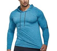 Hommes À Manches Longues Compression Chemises de Course des Sports Sweats à Capuche Dry Fit Aptitude Haut