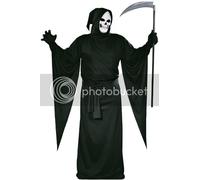 Hommes Adulte Mal Effrayant Grim Reaper Costume