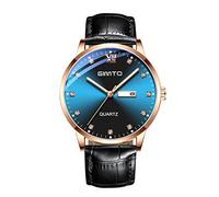 Hommes Affaires Les Montres pour des Hommes Inoxydable Acier Imperméable Quartz Mouvement Poignet Regarder,D