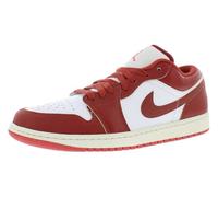 Hommes Air Jordan 1 Low Chaussures, Blanc/homard/voile/rouge dune, 41 EU