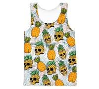 Hommes Ananas Débardeur sans Manches T-Shirts All Over Imprimé Casual Sport T-Shirts Hawaii Beach Vacation