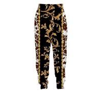 Hommes Baroque Chaîne D’Or 3D Imprimé Joggers Hip Hop Plus La Taille Sport Pantalon Relaxed Fit Training Pantalon De Survêtement