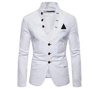 Hommes Blazer Manteau Slim Smart Blanc Casual Business Blazers Homme Costume Vestes M-2XL Mariage Africain Automne Mode