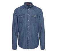 Hommes BLEND Chemise en Jean à Manches Longues Coupe Régulière en Coton Casual