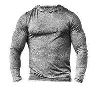 Hommes Bodybuilding Sweats à Capuche Gym T-Shirts de Sport Hoodies,Gris,XL