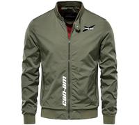 Hommes Bom.bardier D'hiver C.a.n-a.m, Chaud Sherp Veste, Voy.age Coupe-Vent Veste Randonnée, Veste(Green,XXL)