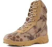 Hommes Bottes De Plein Air Marche Camping à Lacets Bottes De L’armée Camouflage Militaire Tactique Imperméable Bottes De Combat Trekking Randonnée Cheville, G, 43 EU