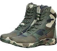 Hommes Bottes De Plein Air Marche Camping à Lacets Bottes De L’armée Camouflage Militaire Tactique Imperméable Bottes De Combat Trekking Randonnée Cheville, D, 41 EU