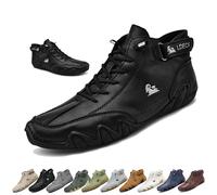 Hommes Bottes Hautes en Daim Faites à la Main, décontractées à enfiler chaussures imperméables antidérapantes confortables légères chaussures d'extérieur pieds nus pour randonnée et conduite ( Color :