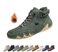 Hommes Bottes Hautes en Daim Faites à la Main, décontractées à enfiler chaussures imperméables antidérapantes confortables légères chaussures d'extérieur pieds nus pour randonnée et conduite ( Color :