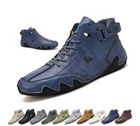 Hommes Bottes Hautes en Daim Faites à la Main, décontractées à enfiler chaussures imperméables antidérapantes confortables légères chaussures d'extérieur pieds nus pour randonnée et conduite ( Color :