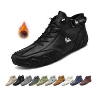 Hommes Bottes Hautes en Daim Faites à la Main, décontractées à enfiler chaussures imperméables antidérapantes confortables légères chaussures d'extérieur pieds nus pour randonnée et conduite ( Color :