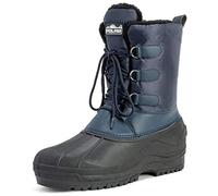 Hommes Boue Lacer Court Nylon Hiver Neige Pluie Lacer Canard Bottes - NAV43 - AYC0143 Marine