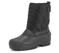 Hommes Boue Nylon Sangle Canard Neige Hiver Pluie De Plein Air Bottes - BLK42 - AYC0147