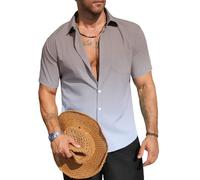 Hommes Bouton en Bas Chemise à Manches Courtes Chemises décontractées (FR/ES, Alpha/Lettres, S, Taille Normale, Taille Normale, #4)