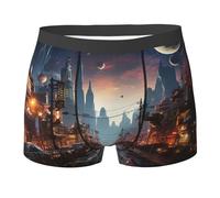 Hommes Boxer Paysage Urbain De New York La Nuit Boxers Doux Et Respirants sous-Vêtement XL