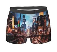 Hommes Boxer Paysage Urbain De New York La Nuit Magnifique Boxers Doux Et Fitted Calecon XXL
