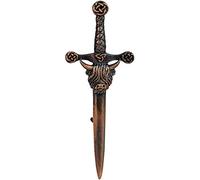 Hommes Broche de Kilt Pin Bronze au Chocolat Coo sur Claymore Épée Étain 4in Fabriqué en Ecosse