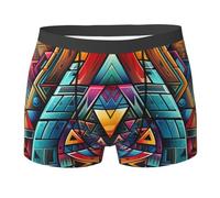 Hommes Caleçon Triangle Géométrique Tribal Autochtone Boxers Anti-Irritation Et Ceinture Élastique sous-Vêtement L