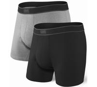 Hommes caleçons SAXX excursionniste BB Fly 2PK gris-noir bruyère S