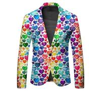 Hommes Carnaval Mode Décontractée Boucle Imprimée Breasted Mode Doux Travail Formel Chaud Casual Tops, multicolore, 3XL