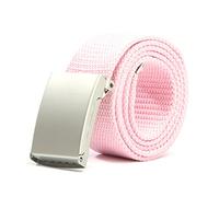 Hommes Casual Ceintures 3.8cm Largeur Tactique Taille Ceinture Jeans Nylon Tressé Ceinture Mâle Casual Toile Ceinture, Rose, 125cm