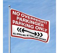 Hommes Cave Decor No Overnight Parkinger Parking Only Flag College Posters for Guys Man Cave Decor (Taille : 60 x 90 cm)