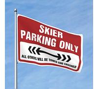 Hommes Cave Decor Skieur Parking Only Flag College Posters For Guys Man Cave Decor (Taille : 60 x 90 cm)