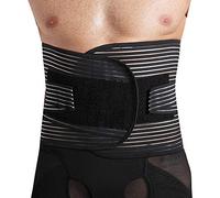 Hommes Ceinture de Elastique Skinny Ventre Plat Corset Minceur Taille Sports Ceintures Noir L