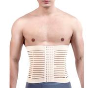 Hommes Ceinture de Perte Poids Compression Abdominale Minceur Gaine Amincissante Ventre Plat Invisible Soutien du Dos (Color:Nude,Size:XL)