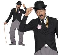 Hommes Charlie Chaplin Déguisement 1920s Silencieux Film Étoile Costume Neuf