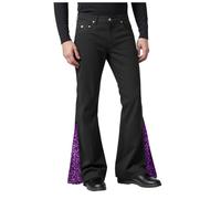 Hommes Chino Pantalon Slim Fit Élastique Pantalons Pantalon Cargo Chino Homme Confortable Sortie Élégant Décontracté Avec Taille Élastique Et Cordon Pour Plage Vacances Médiéval (A-Purple, S)