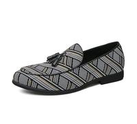 Hommes Classique Mocassins À Pampilles Cuir Synthétique Poids Léger Mocassin Slippers,Marron,47 EU
