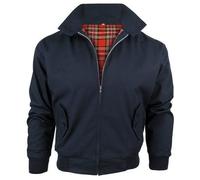 HOMMES CLASSIQUE VINTAGE ANNÉES 1970 BLOUSON BOMBER HARRINGTON RETRO TRENDY TOP SCOOTER VESTE - Bleu marine, hommes, Small
