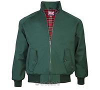 HOMMES CLASSIQUE VINTAGE ANNÉES 1970 BLOUSON BOMBER HARRINGTON RETRO TRENDY TOP SCOOTER VESTE - Vert, Small