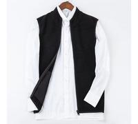 Hommes Col Montant Tricoté Gilet Pull Gilet - Casual Affaires Fermeture Éclair Cardigan Mince Automne Hiver Doux Tricots Chunky Chaud sans Manches Gilet Débardeurs Chemisier Cade, as Shown, L