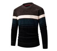 Hommes col Rond Pull Tour - Pull Haussement Dépaules Homme Pullover Zipper Coton Couleur Unie Lâche Pull Jersey Pull pour Hommes pour Les Vacances en Plein Air Chic et Tendance Tricot