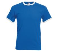 Hommes Contraste Ringer, Fruit of the Loom Manche Courte Deux Ton SPORTS