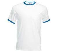 Hommes Contraste Ringer, Fruit of the Loom Manche Courte Deux Ton SPORTS