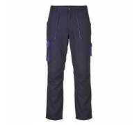 Hommes Contraste Travail Pantalon Poches Genoux Demi Élastique Taille Extensible