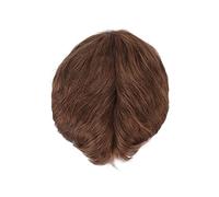 Hommes Courts Bruns Courts - Perruque Complète en Synthétique Naturelle pour le Cosplay de Fête d'Halloween - Coiffes de Costume Raide