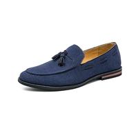 Hommes Daim Chaussures De Conduite Fait Mocassin Chaussons Loafers,Bleu,40 EU