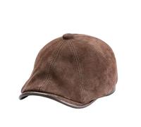Hommes Daim décontracté Gavroche Chapeau Automne/Hiver rétro béret Chapeau Sauvage Chapeaux décontractés Unisexe Casquette octogonale,café,L