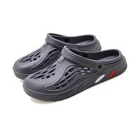 Hommes de Femme Claquettes Pantoufles,Douche Chaussons Léger Antidérapantes Maison Été Massage Doux Chaussures de Plage,Respirantes Sandales de Plage de Grande Taille(Size:EU 48-49,Color:Gris)