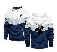 Hommes Décontractés Hoodies Pullover pour Fairy Tail Print Manches Longues Unisexe Sweatshirts À Capuche Bloc De Couleur Jumpers Chauds Décontractés Haut À Capuche avec Poche Kanga-White||S