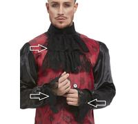 Hommes Déguisement Cravate & Poignets Ensemble Gentleman Mayor Noir Kit Par